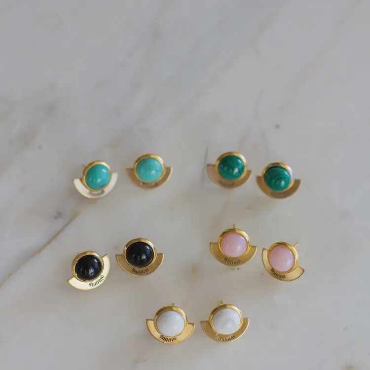 Petite Hemisphere Studs