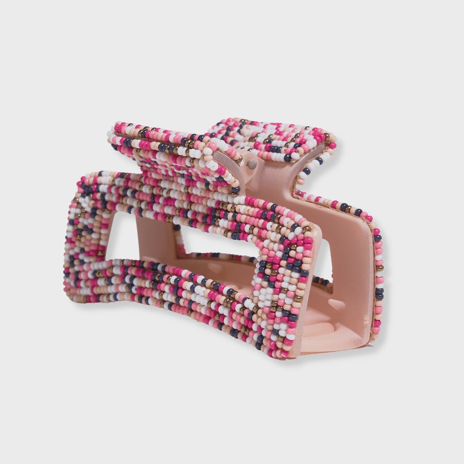 Lola Confetti Beaded Hair Claw Clip Hot Pink