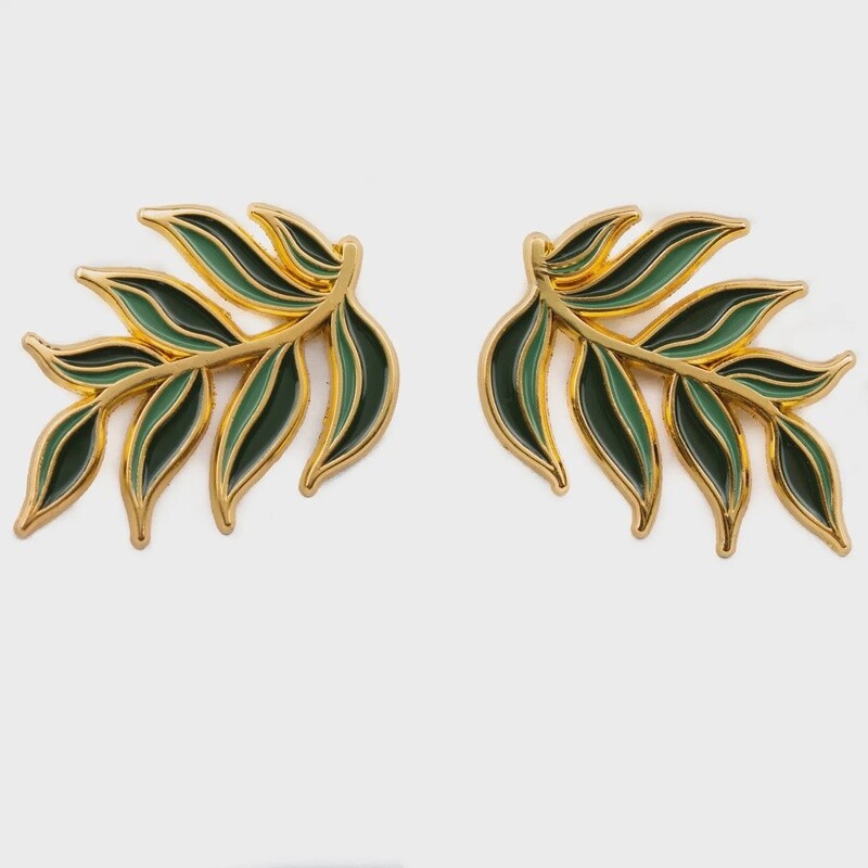 Gold Leaves Collar Pin Set