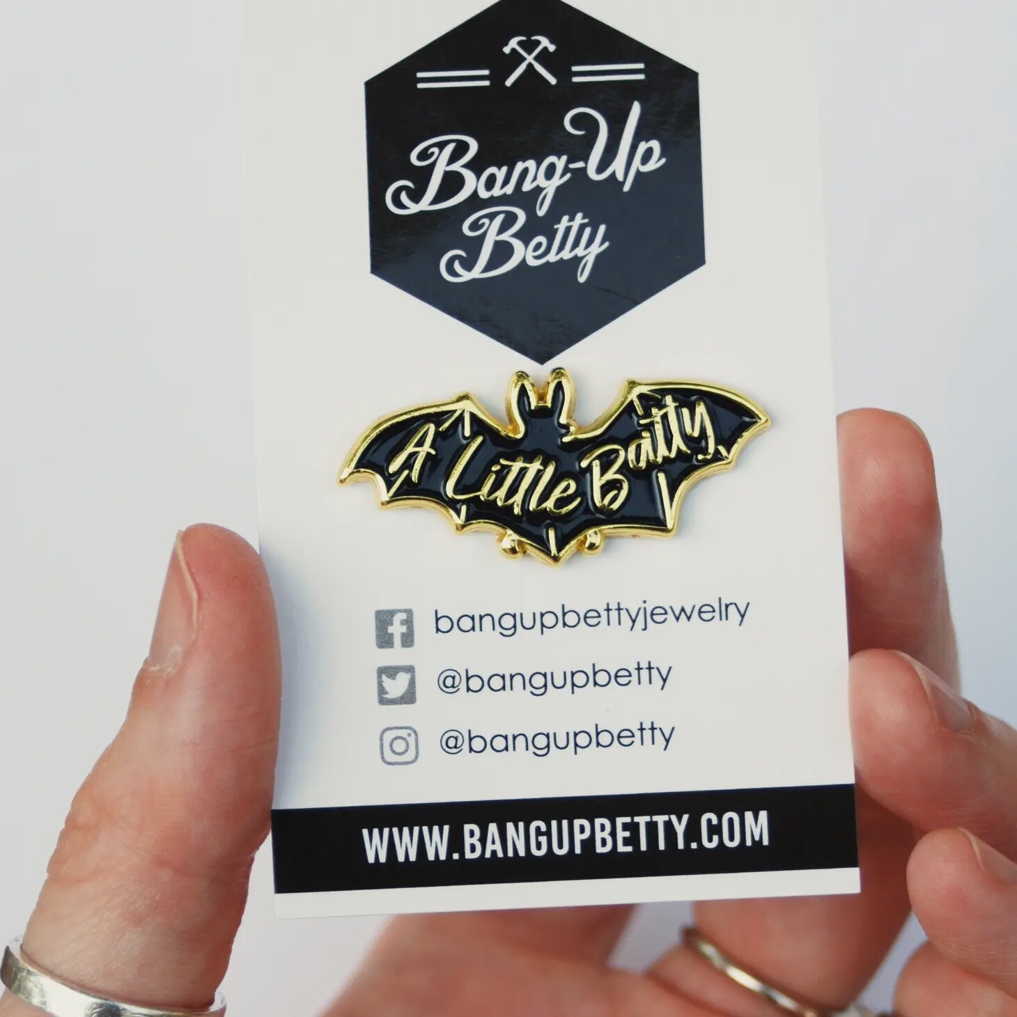 A Little Batty Bat Enamel Lapel