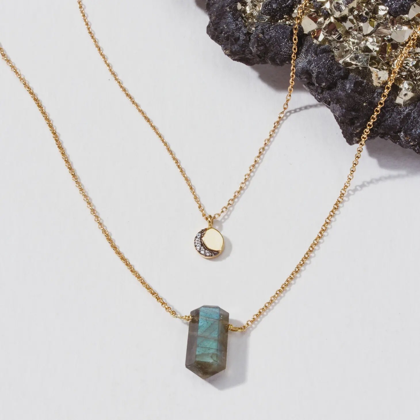 Luz de Luna Necklace Set- Labradorite