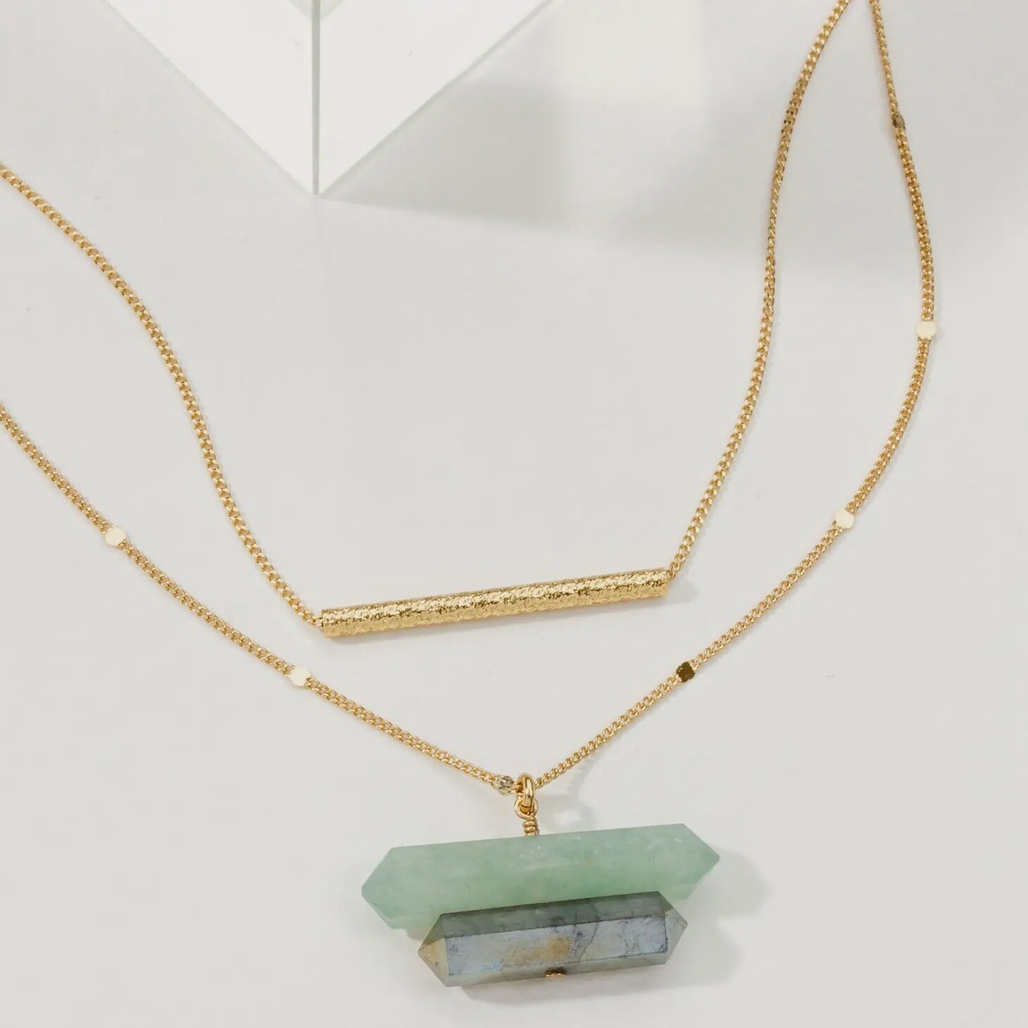 Terra Necklace Set- Aquamarine &amp; Labradorite
