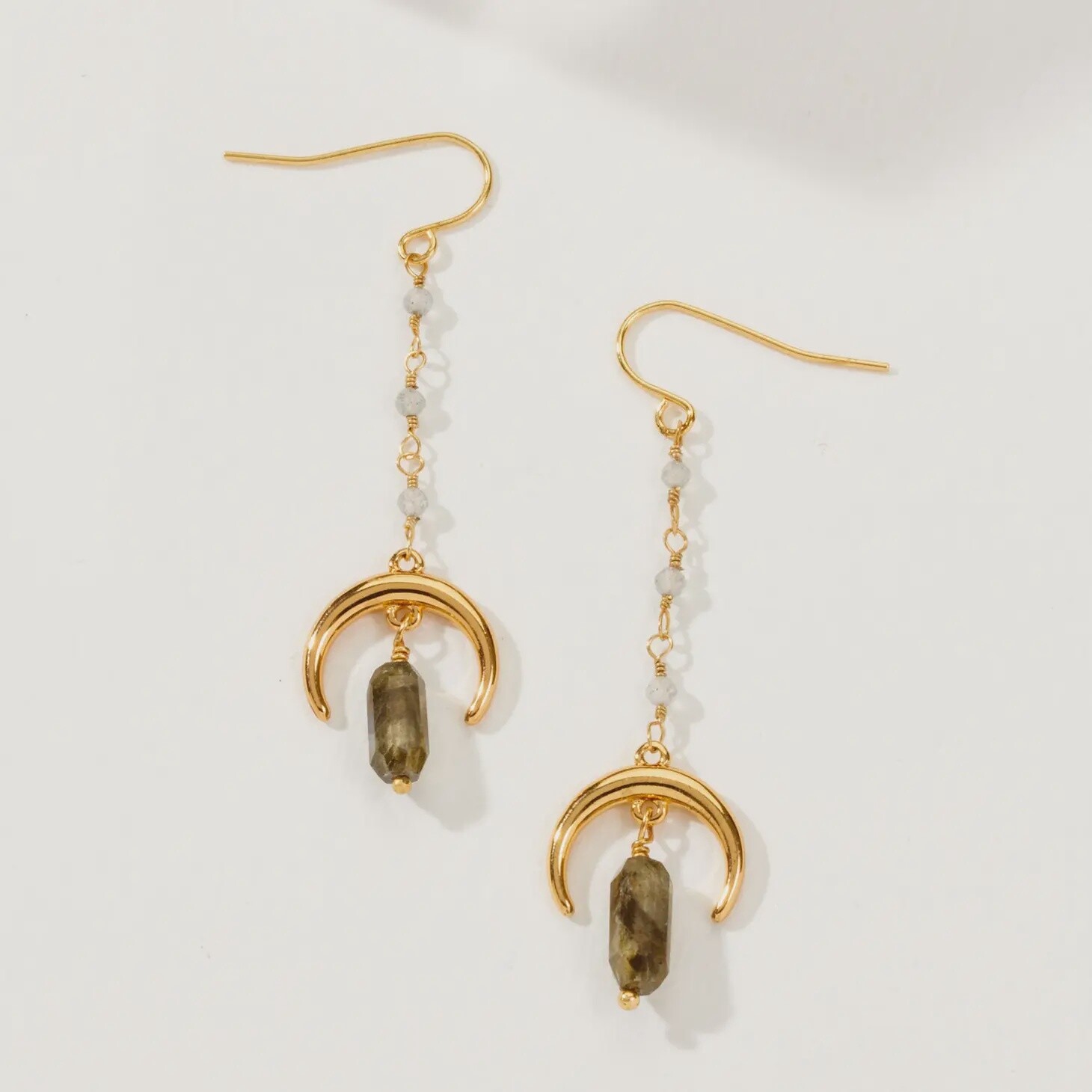 Moon Goddess Earrings- Labradorite