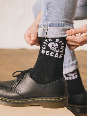 Death Before Decaf Coffee Crew Socks