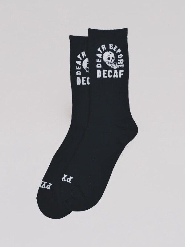 Death Before Decaf Coffee Crew Socks