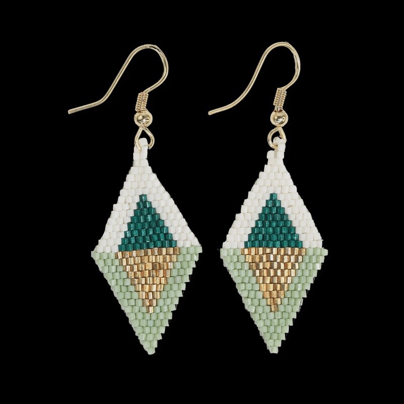 Zelda Flipped Triangle Diamond Earrings