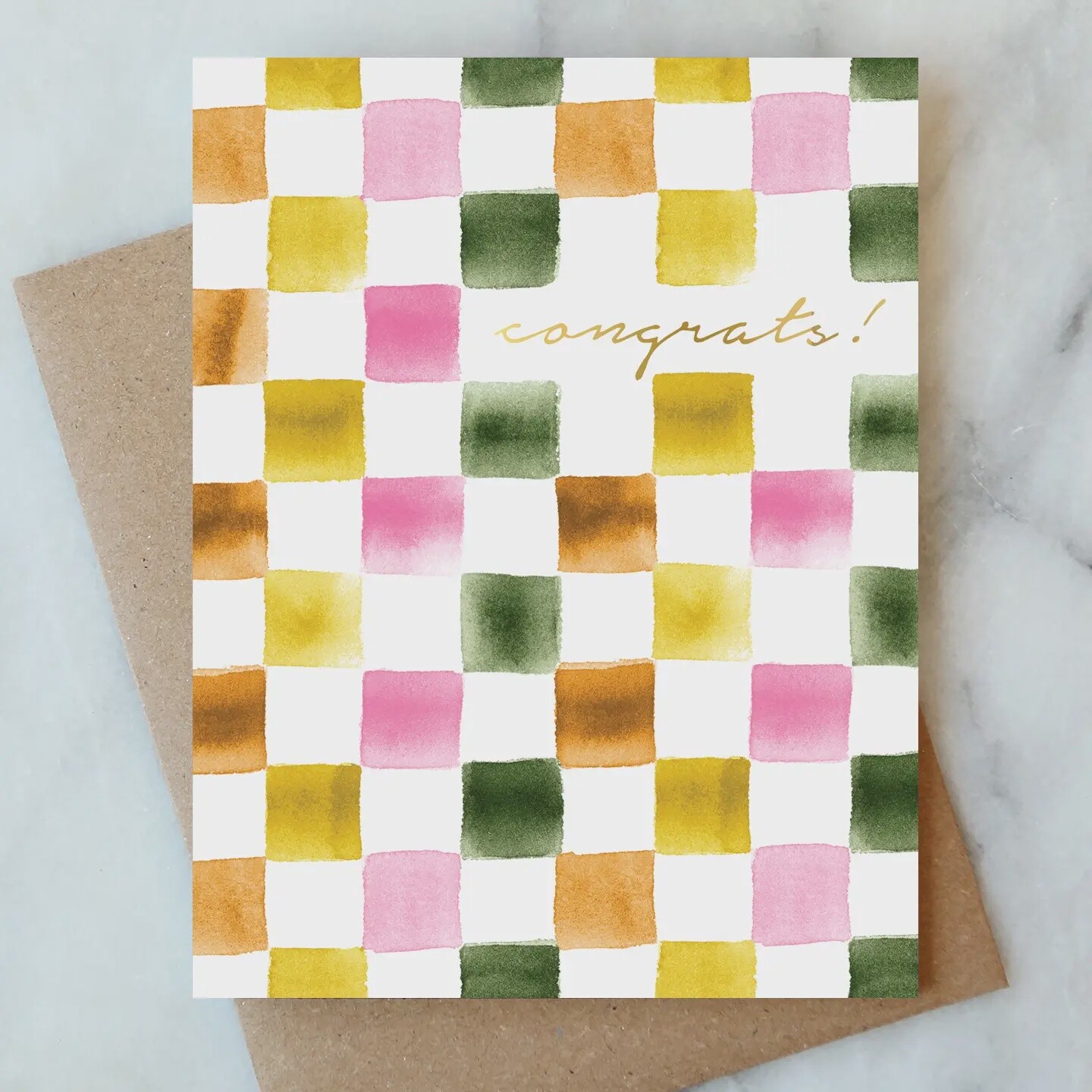 Checkerboard Congrats Greeting Card