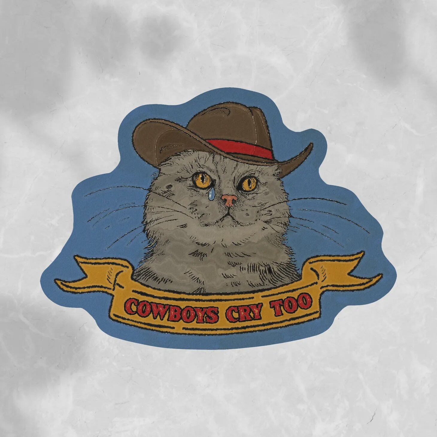 Cat Cowboy Sticker