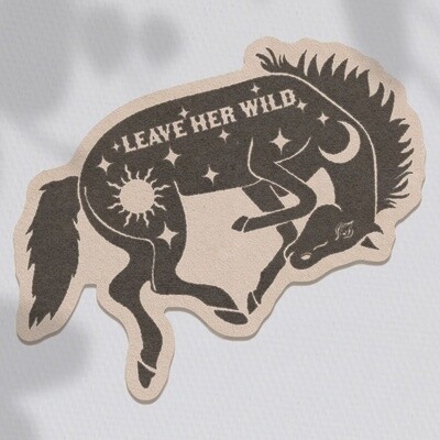Leave Her Wild- Boho Horse Sticker