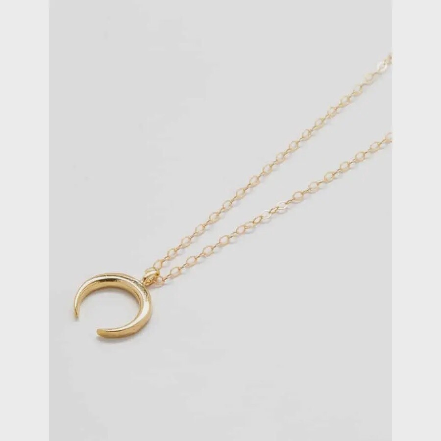 Gold Crescent Moon Necklace