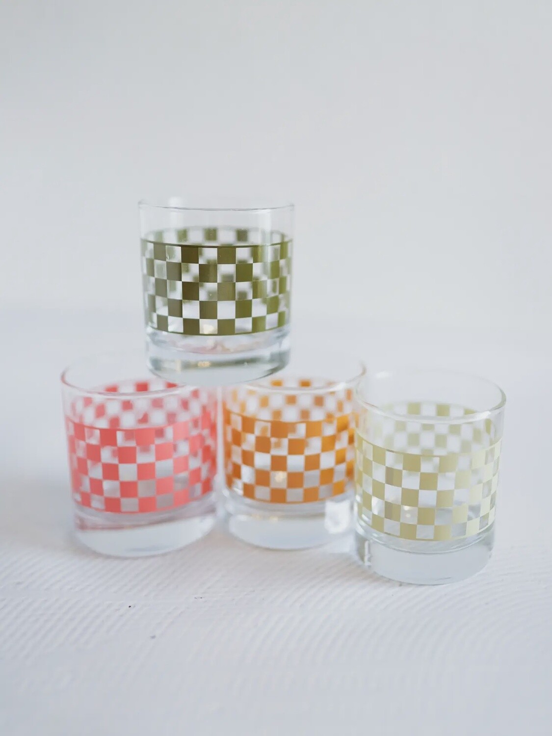 Checkered Rocks Glasse, Colour: Light Green