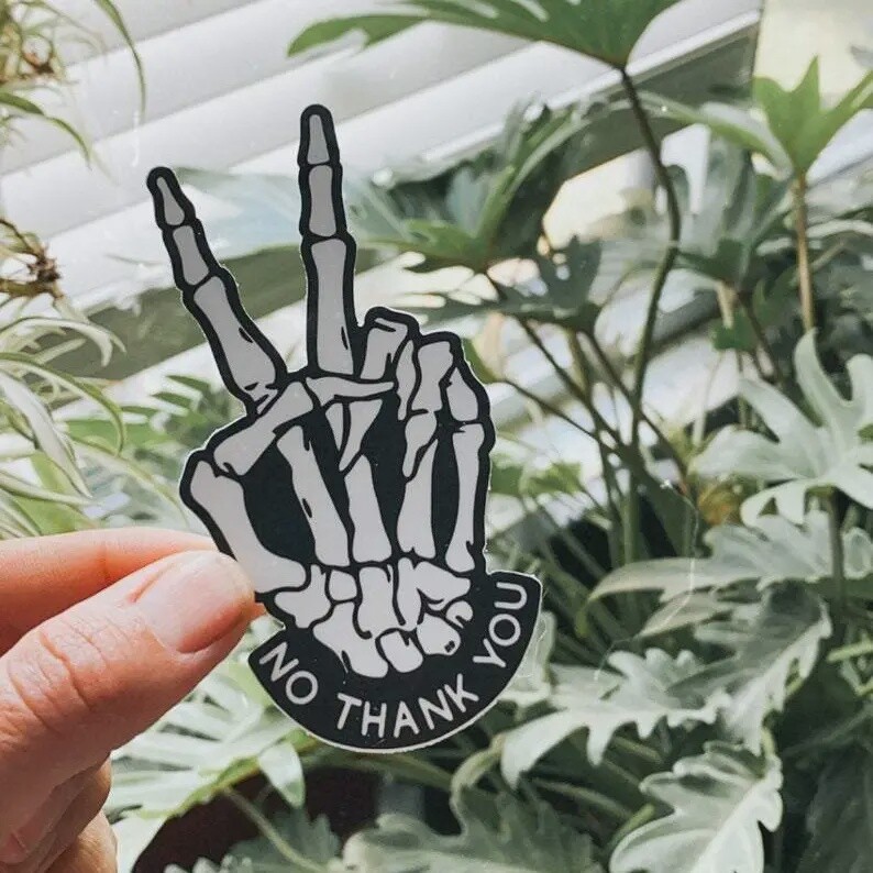 No Thank You Sticker