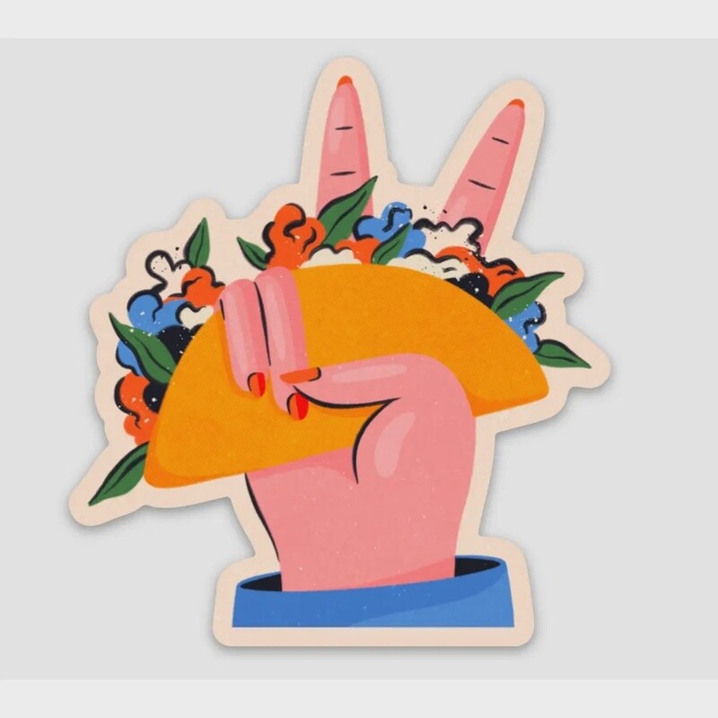 Peace Taco Sticker