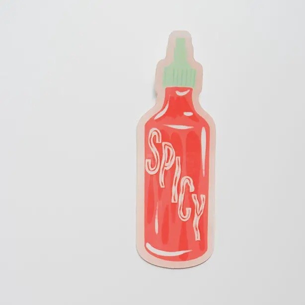Spicy Hot Sauce Illustrated Sticker