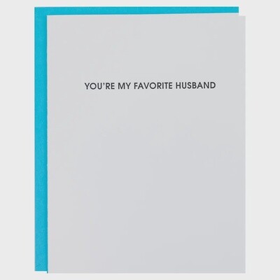 You&#39;re My Favorite Husband Letterpress Card