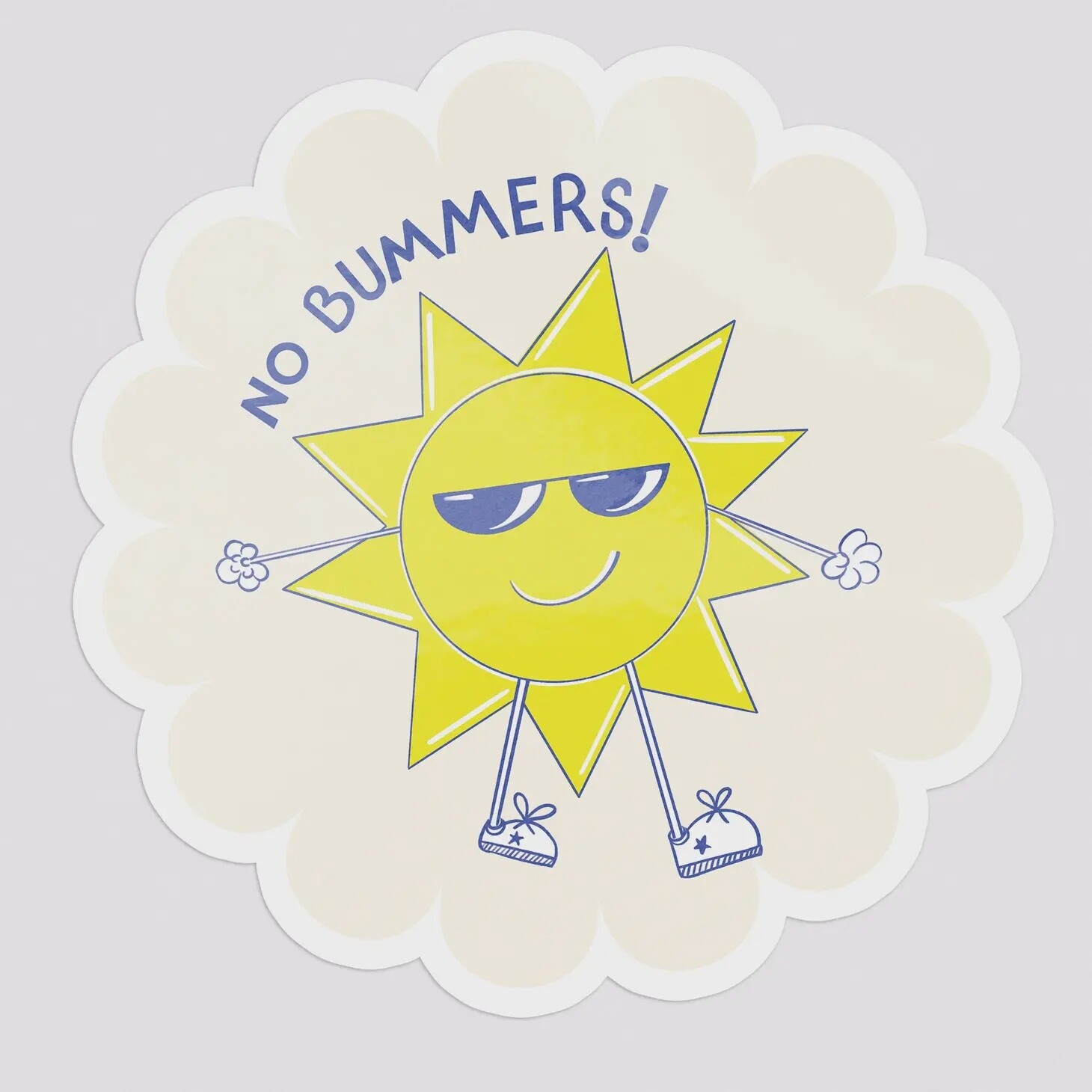 No Bummers Sunshine Sticker