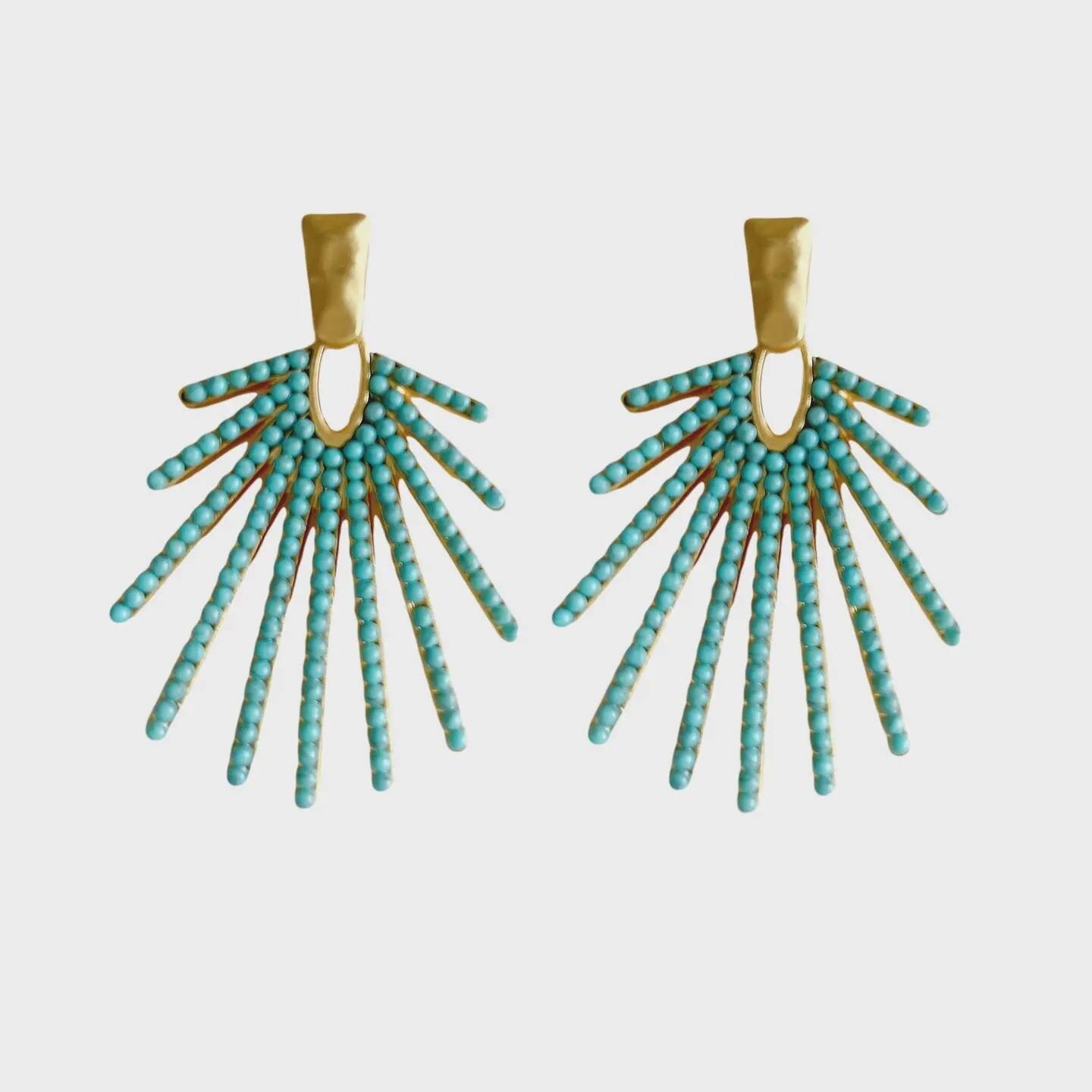 Sunburst Statement Drop Earrings