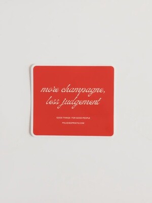More Champagne Red Waterproof Sticker