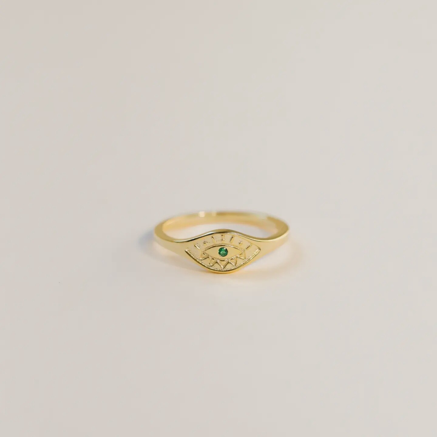 Emerald Evil Eye Ring