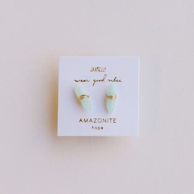 Mineral Point - Amazonite - Earring