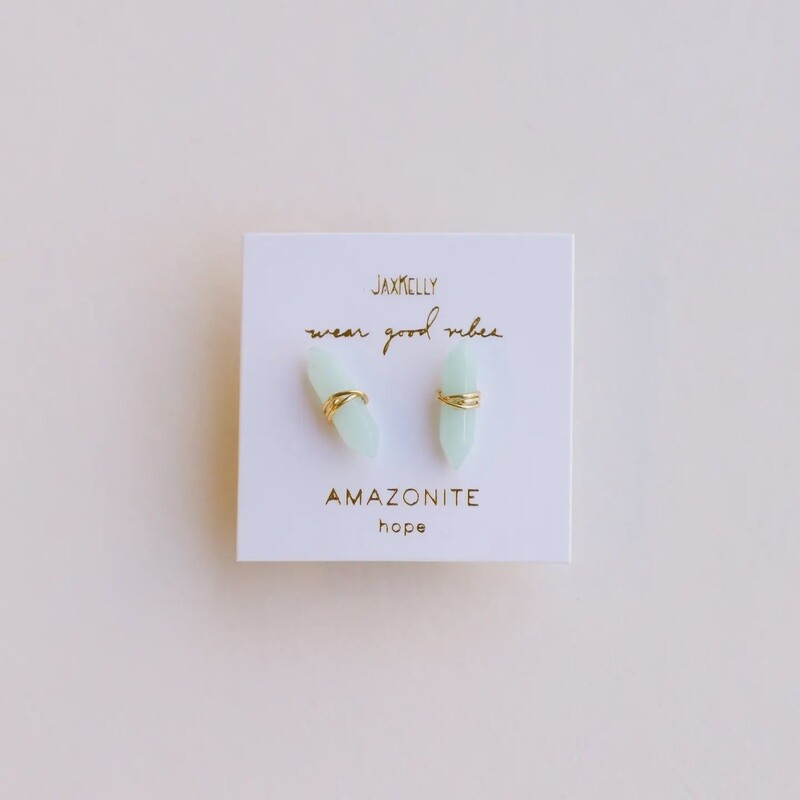 Mineral Point - Amazonite - Earring