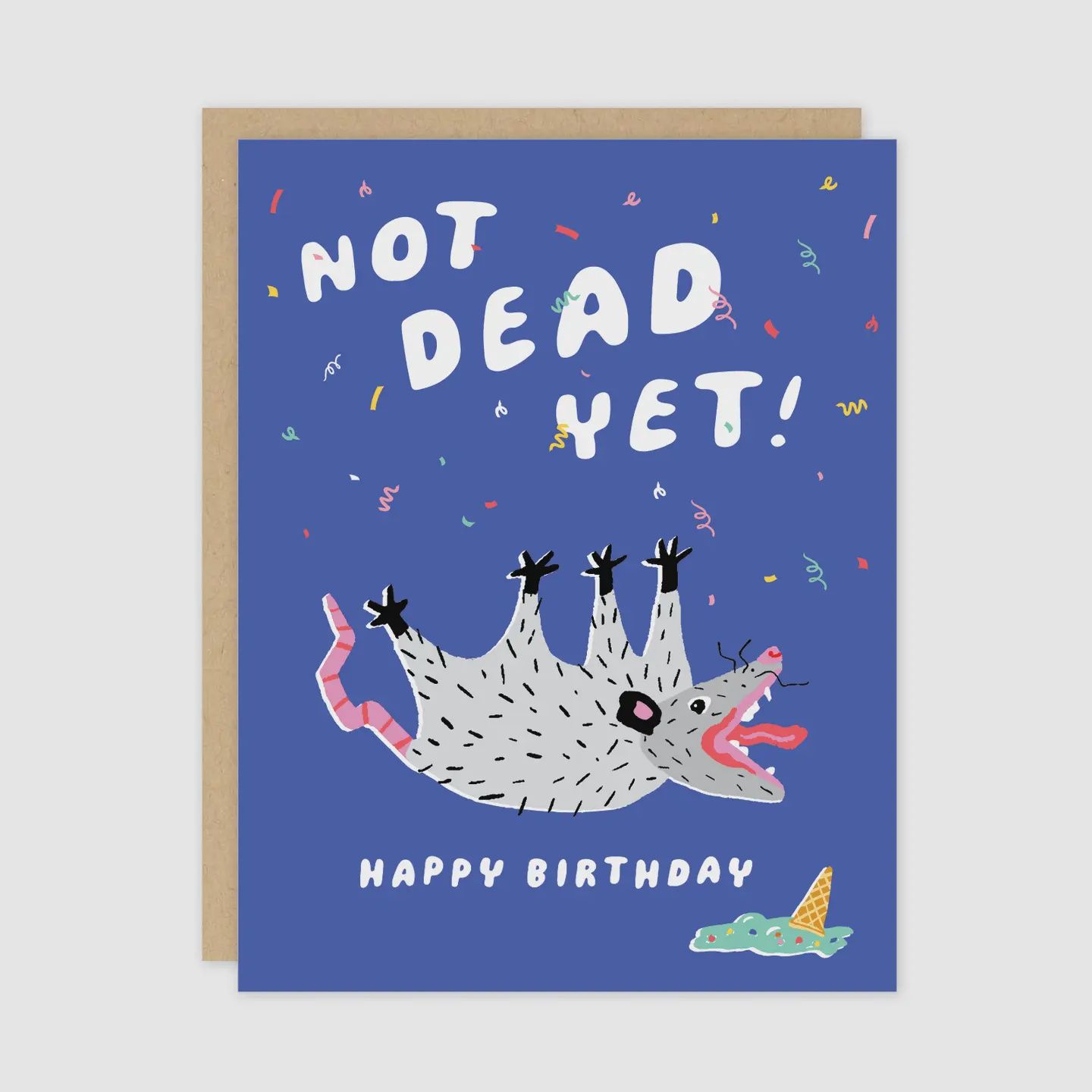 Not Dead Yet Bday Possum Card