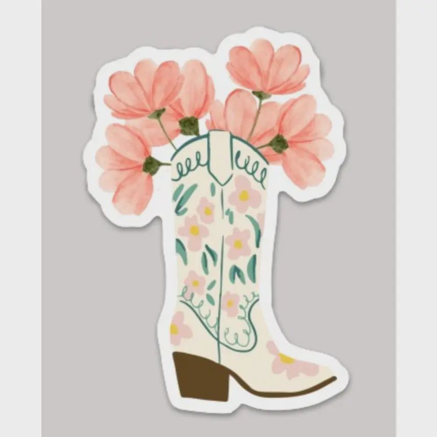 Boot Flower Love Sticker