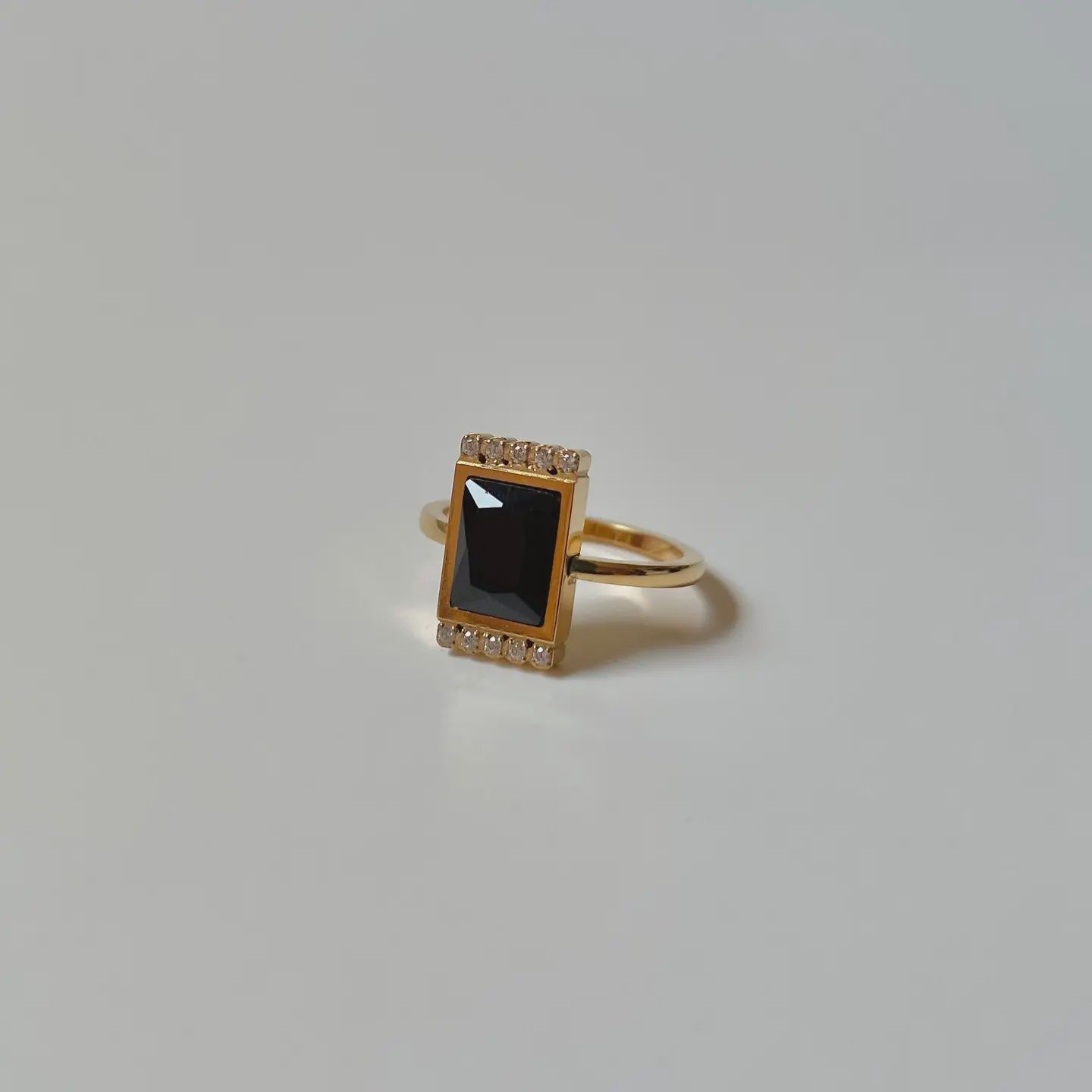 Ira Black Stone Ring