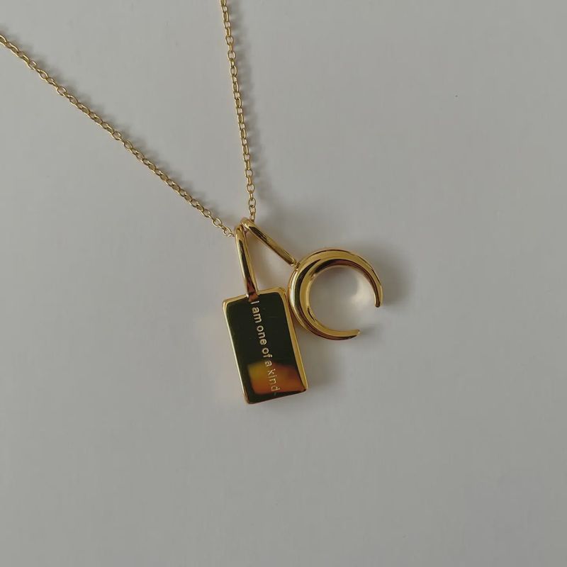 ‘I Am One of A Kind’ Affirmation Necklace- Gold