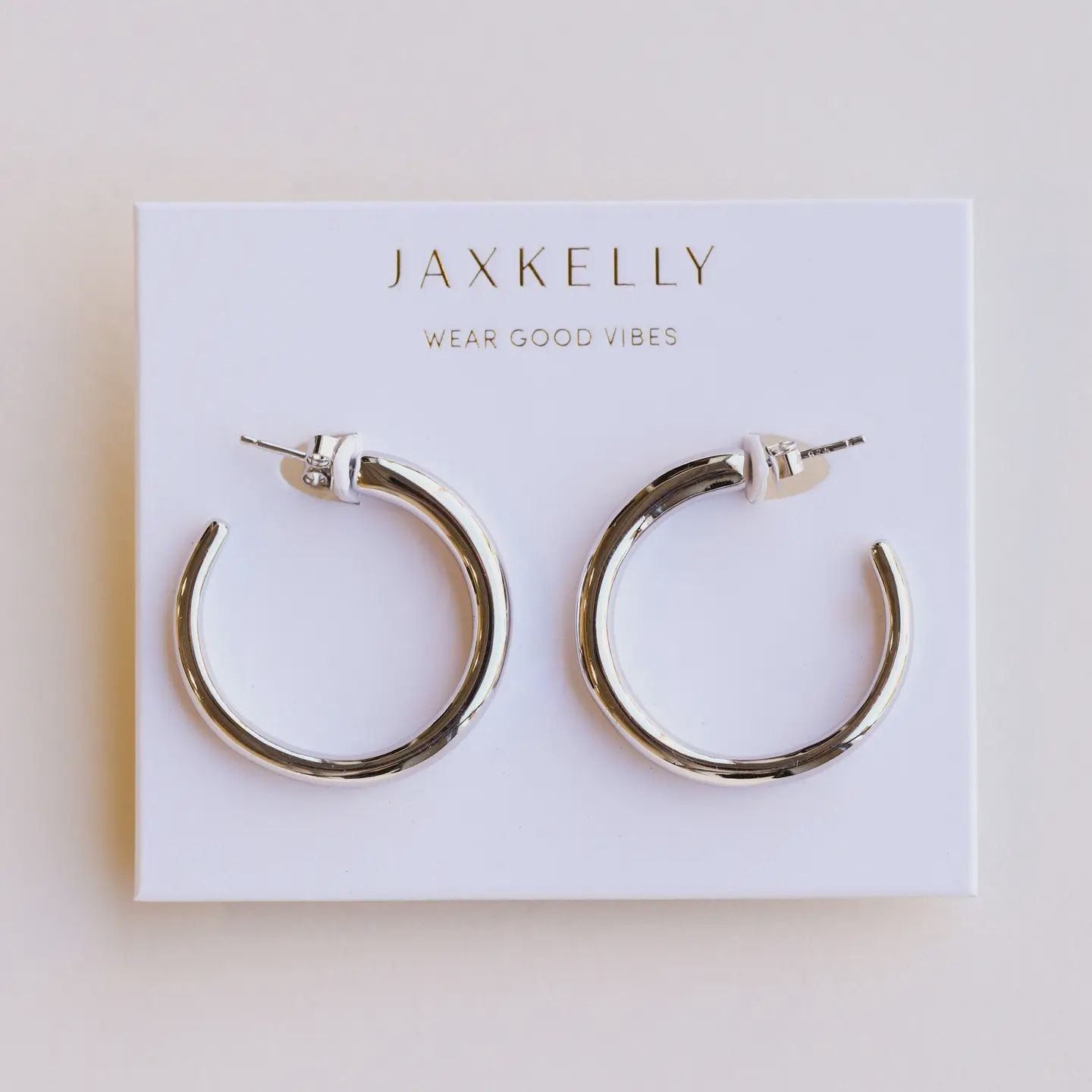 Everyday Silver Hoop Earrings - Medium