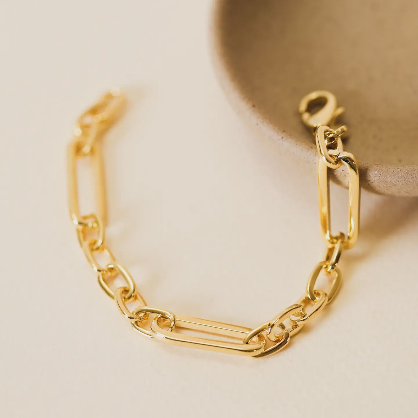 Chunky Multi Link Chain Bracelet - 18k Gold Plated