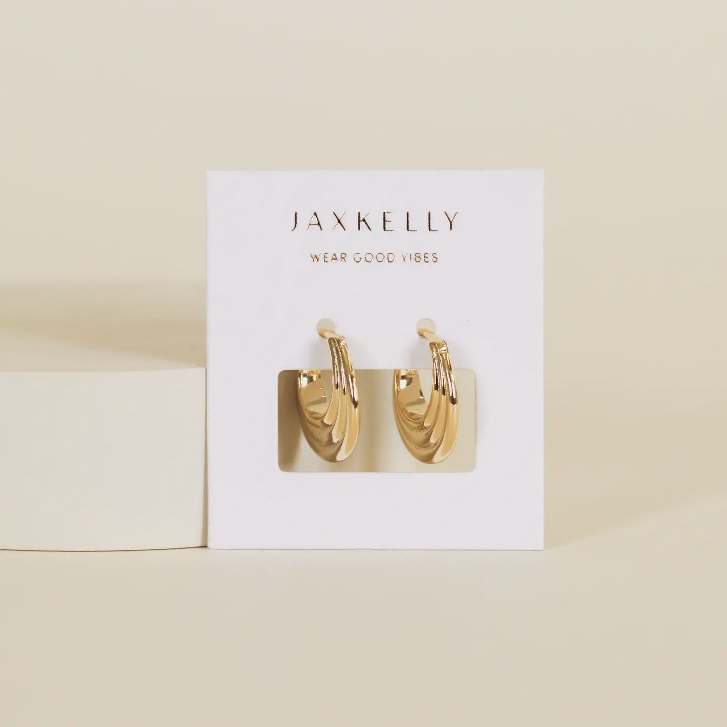 Gold Hoop - Triple Arch - Earrings