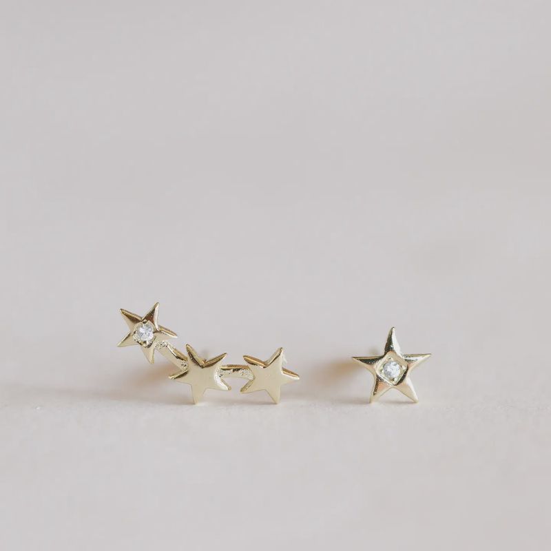 Complements - Star &amp; Constellation - Gold Earrings