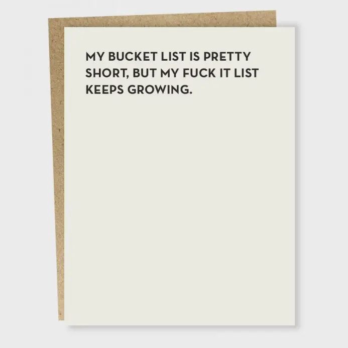 #105: Bucket List Card
