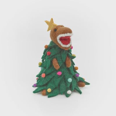 T Rex Christmas Ornament