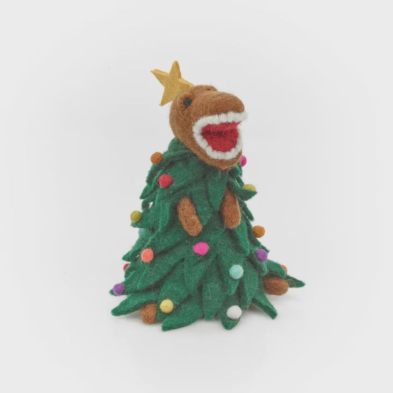 T Rex Christmas Ornament