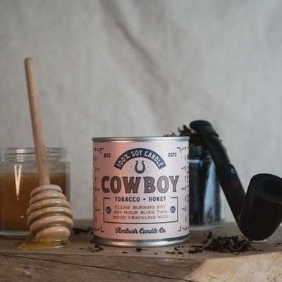 Cowboy | Tobacco + Honey 8oz Soy Candle