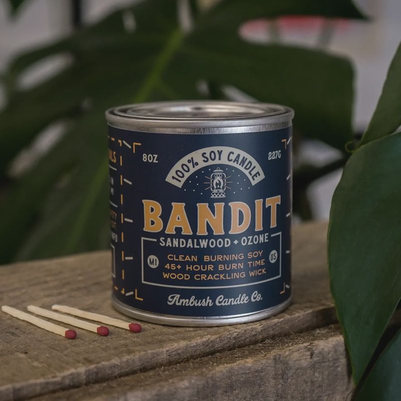 Bandit | Sandalwood + Ozone 8oz Soy Candle