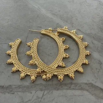 Carved Hoop Earrings