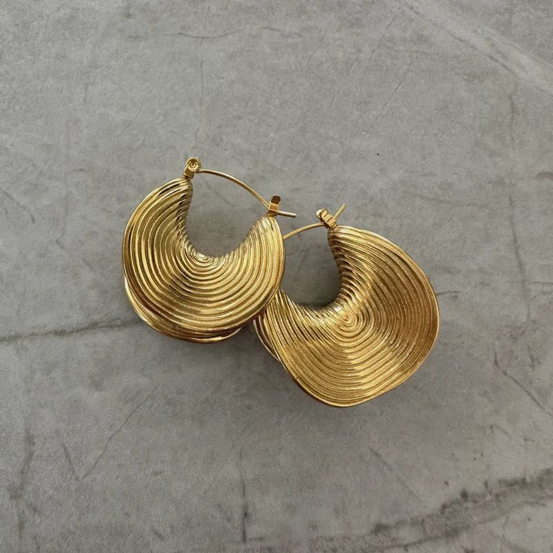 Folded Hoop Earrings