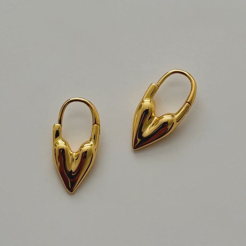 Heart Lock Hoops