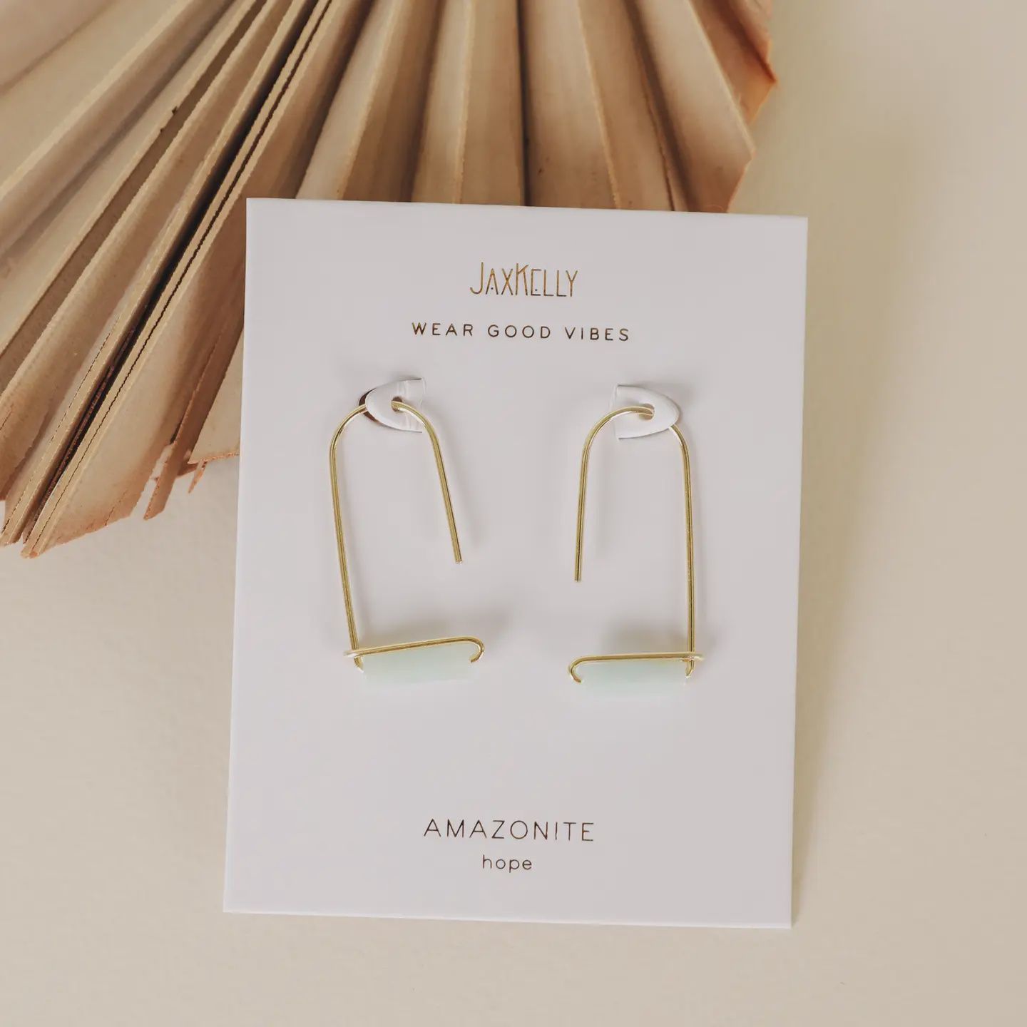 Drop - Amazonite - Gold Earrings