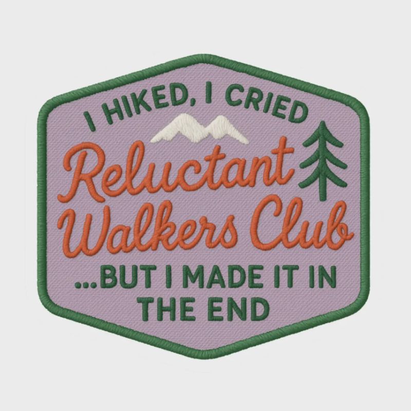 Reluctant Walker – Sass &amp; Stroll Patch Style Sticker