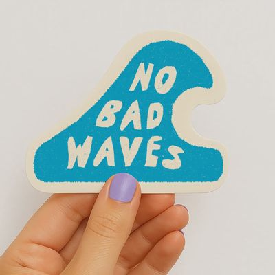 No Bad Waves Sticker