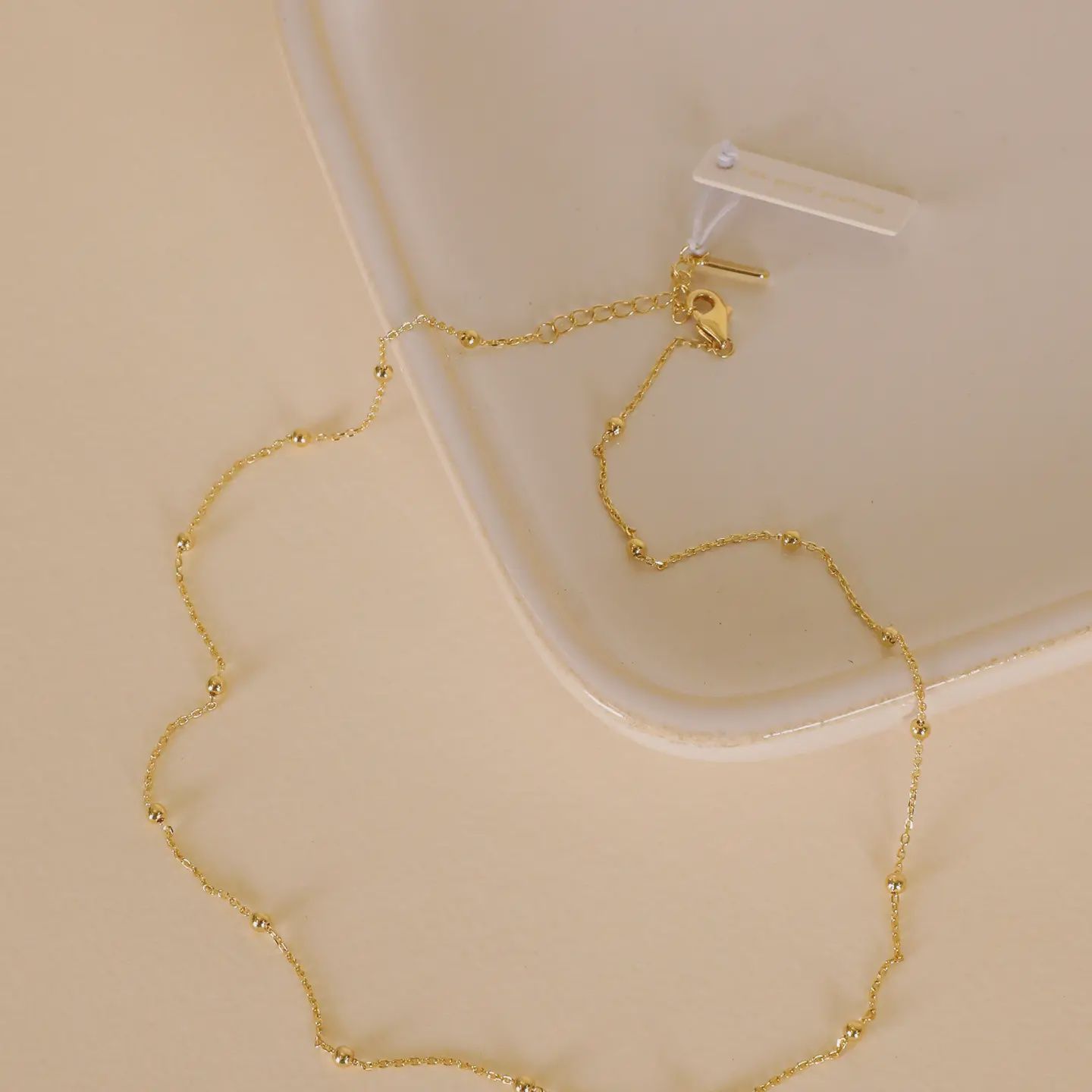 Gold Ball Necklace - 18k Gold Plating