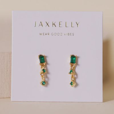 Mini Baguette Drop Earrings