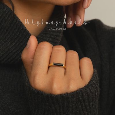Onyx Bar Ring - LYBR4927