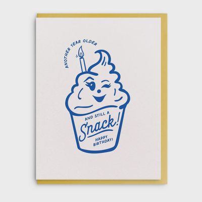 Snack - Letterpress Birthday Greeting Card