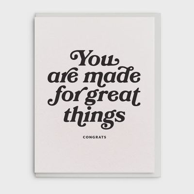 Great Things, Letterpress Everyday Greeting Card