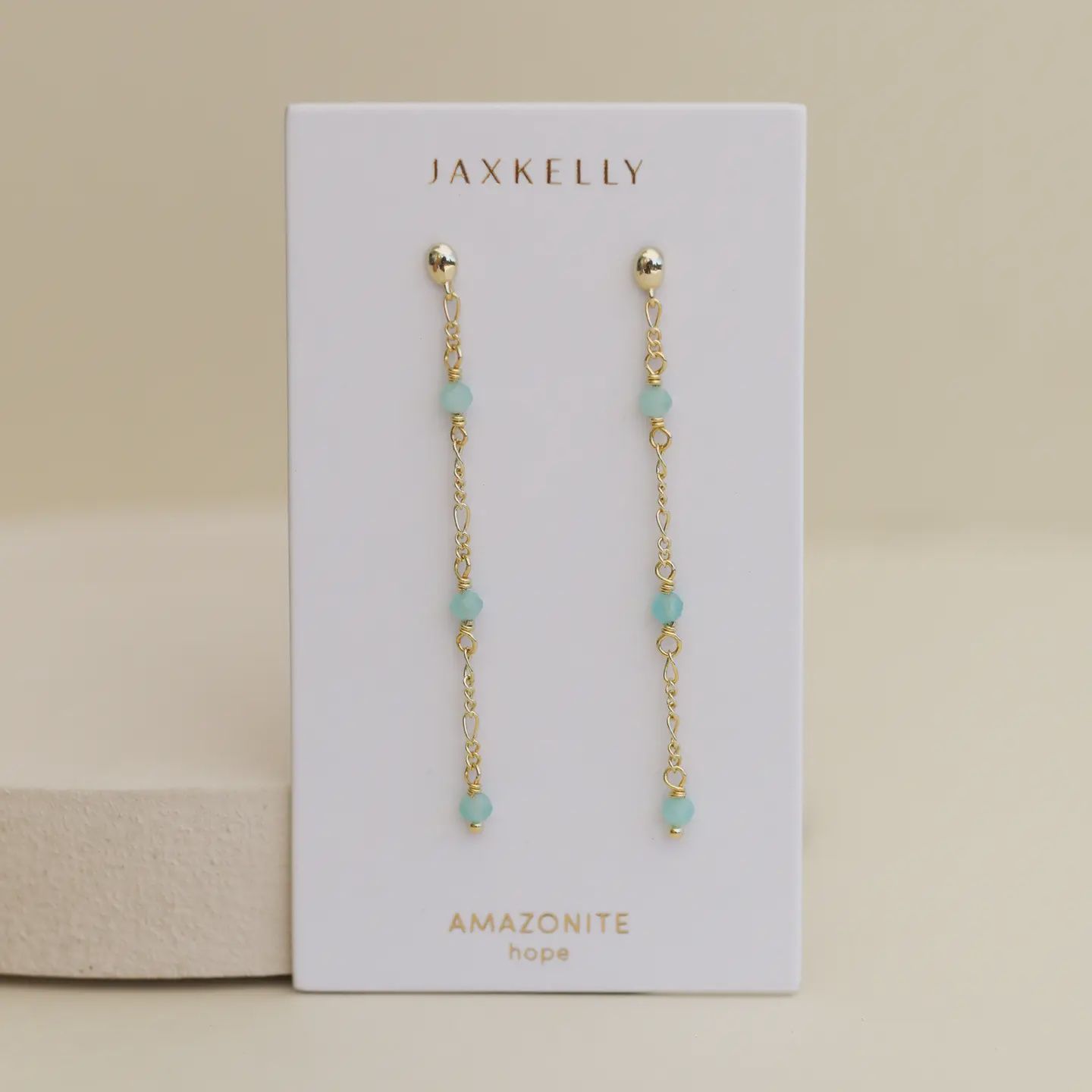 Gemstone Chain Drop Earring